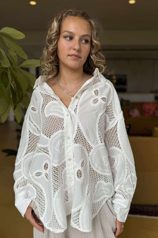 Zeta Otto Embroidered Shirt Pattern 3